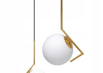 Używany, LAMPA SUFITOWA WISZĄCA NOWOCZESNA ZŁOTA SZKLANA kula NOWA na sprzedaż  Choroszcz