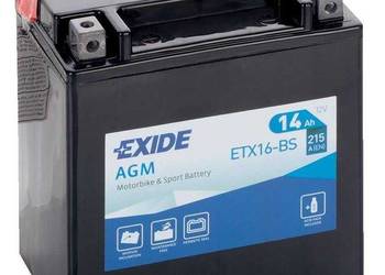 Akumulator motocyklowy EXIDE ETX16-BS/ YTX16-BS 12V 14Ah 215 na sprzedaż  Rybnik