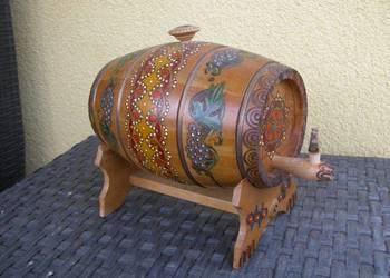 Używany, ręcznie zdobiona beczka z drewna na sprzedaż  Gorzów Wielkopolski