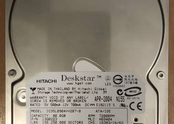 (014) HDD Hitachi Deskstar IC35L090AVV207-0 ATA/IDE na sprzedaż  Łódź