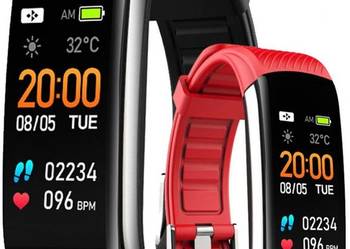 Zegarek smartband Rubicon RNCE59 czarny + pasek czerwony na sprzedaż  Bielsk Podlaski