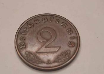 moneta Niemcy 2 reichspfennig, 1939 (W5) na sprzedaż  Warszawa