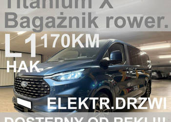 Używany, Ford Tourneo Custom L1 Titanium X 170KM ElektryczneDrzwi Hak Bagażnik rowe… na sprzedaż  Szczecinek