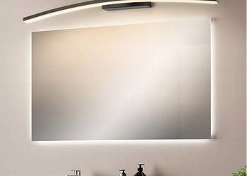 Kinkiet łazienkowy LED nad lustro OKRĄGŁY WYGIĘTY LED czarny 50 / 60 cm na sprzedaż  Choroszcz