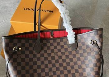 Torebka damska LV Louis Vuitton Neverfull MM brązowa kratka skóra damier na sprzedaż  Kraków