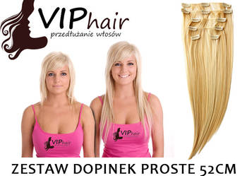 ZESTAW DOPINEK VIPhair clip on in PROSTE 52 cm na sprzedaż  Łowicz