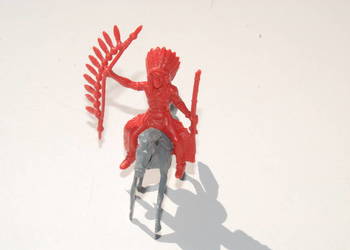 Stara figurka Indianin na koniu żołnierzyk makieta unikat kolekcjonerski 1 na sprzedaż  Cieszyn