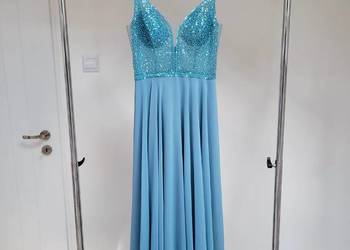 Niebieska sukienka wieczorowa z cekinami Swing na sprzedaż  Liszki
