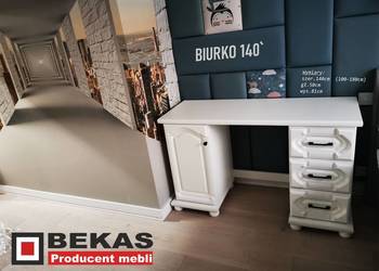Białe Biurko 140`  Dąb Prowansalski Stylowy Producent BEKAS Meble StyLOVE na sprzedaż  Toruń