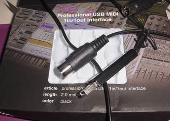 Używany, Kabel MIDI USB IN-OUT 5 pinowy na sprzedaż  Wałbrzych