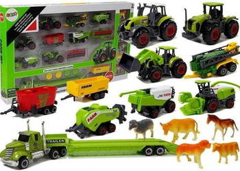 Zestaw Pojazdów Rolniczych Traktory Przyczepy z Figurkami na sprzedaż  Częstochowa