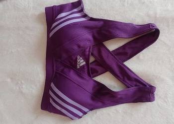 (XS/S) ADIDAS/ Fioletowy top fitness, bokserka sportowa, biustonosz trening na sprzedaż  Kraków