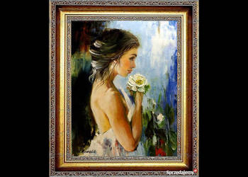 Kamelia - Obraz olejny 40x50cm akt dziewczyna na sprzedaż  Warszawa