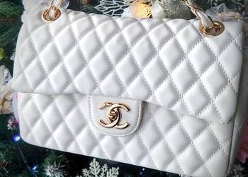 Torebka chanel cc biała flap bag listonoszka ecru śmietanka na sprzedaż  Warszawa