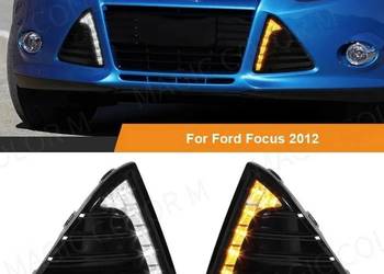 Światła lampy do jazdy dziennej LED DRL + kierunkowskazy Ford Focus mk3 na sprzedaż  Wieruszów
