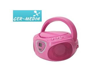 Używany, Auna Roadie boombox radio z CD i Bluetooth różowy radioodtwarzacz na sprzedaż  Częstochowa