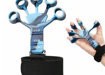 Finger Gripper sprzęt do ćwiczenia rąk | Czarno-niebieski, używany na sprzedaż  Płock