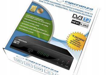Nowy dekoder DVB-T2 HEVC USB WIFI LAN Esperanza z Wysyłką na sprzedaż  Warszawa