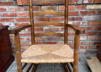 Fotel bujany drewniany rattan Rustykalny (750) na sprzedaż  Gawroniec