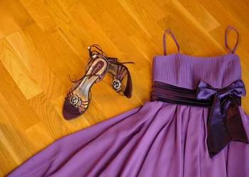 Nowa sukienka fiolet lila, używany na sprzedaż  Łódź