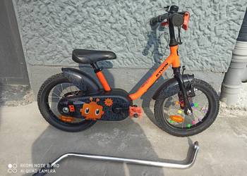 Rowerek Dzieciecy 14 cali Btwin ROBOT + Pchacz---Śliczny !!!, używany na sprzedaż  Wieliczka