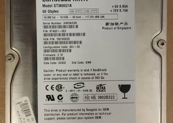 (008) HDD Seagate Barracuda ST360021A ATA/IDE, używany na sprzedaż  Łódź