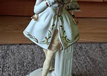 Figurka Rzeźba Porcelana Dama w cylindrze 23 cm, używany na sprzedaż  Suwałki