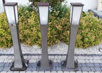 LAMPA metalowa ogrodowa kolumnowa wys.125 cm 230V - 3 szt. na sprzedaż  Brzostek