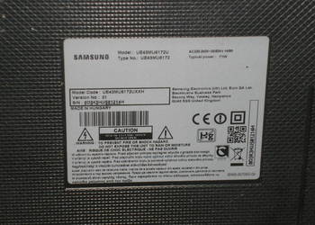 Używany, Samsung 43MU6172U Uszkodzony. Wysyłka. na sprzedaż  Karlino
