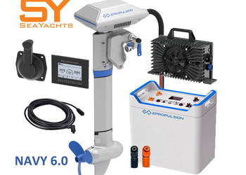 Silnik zaburtowy ePropulsion NAVY 6.0 KOMPLET MANETKA + BATERIA + ŁADOWARKA na sprzedaż  Wrocław
