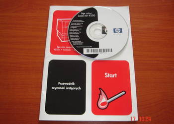 CD ze sterownikami + instrukcja do drukarki  HP 4550 Color, używany na sprzedaż  Konin