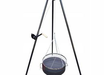 GRILL TRÓJNÓG OGRODOWY 180 cm RUSZT NIERDZEWNY 58 cm na sprzedaż  Szpetal Górny