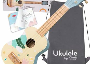 CLASSIC WORLD Drewniane Ukulele Gitara dla Dzieci Niebieskie na sprzedaż  Kraków