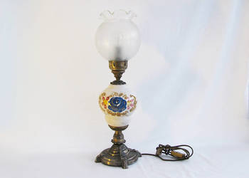 ~* Piękna Stara Ceramiczna Lampa * Antyk *~ na sprzedaż  Szczecinek