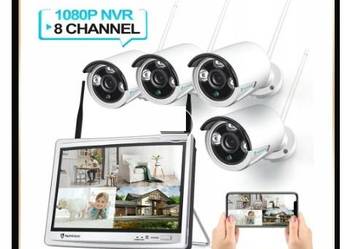MONITORING WIFI 4 KAMERY 4w1 MONITOR + NAGRYWARKA na sprzedaż  Wrocław