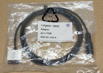 Używany, KABEL ADAPTER IPOD VW GOLF V PASSAT B6 TOUAREG 000051445A na sprzedaż  Mielęcin