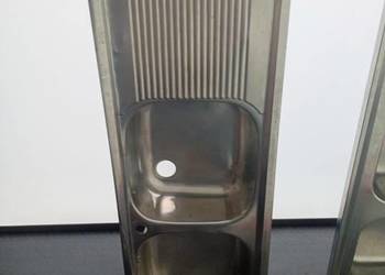 Używany, Zlewozmywak dwukomorowy-aluminiowy z ociekaczem 2 sztuki na sprzedaż  Szczecin