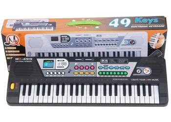 KEYBOARD MQ-4919 ORGANY nauka gry zabawki muzyczne pianino, używany na sprzedaż  Myszków