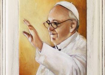 obraz olejny religijny papież Franciszek na sprzedaż  Limanowa
