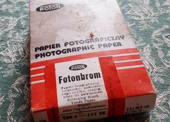 Używany, Papier fotograficzny Foton 7,5x10,5cm FBR 4 - 111 CK cz - b na sprzedaż  Borów