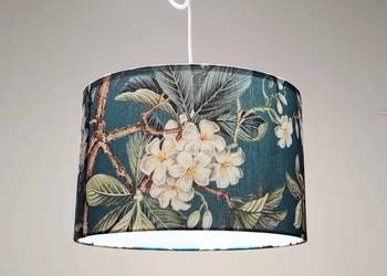 Lampa wisząca sufitowa z abażurem niebieskim 30x20cm &quot;Błękitna wiosna&quot; na sprzedaż  Warszawa