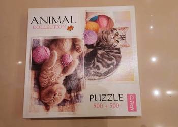 Puzzle TREFL - KOTY - Animal Collection - 2 x 500 elem., używany na sprzedaż  Warszawa