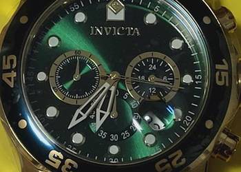 Używany, Invicta Pro Diver Zielony/Stal w odcieniu złota 0.48 mm na sprzedaż  Środa Wielkopolska