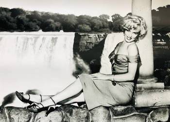 Plakat obraz Marilyn Monroe 50x35 cm czarno-biały na sprzedaż  Łódź
