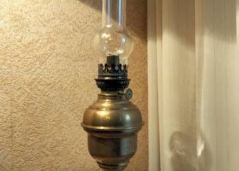 Stara lampa naftowa,olejowa 100% sprawna mosiądz kompletna. na sprzedaż  Gniezno