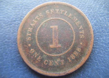 Stare monety 1 cent 1888 Straits Settlements na sprzedaż  Lesko