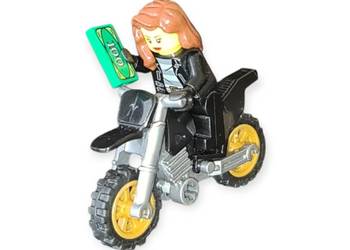 Lego Oryginalna Mini Figurka Złodziejka na Motorze na sprzedaż  Warszawa