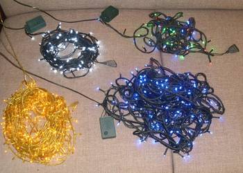 LAMPKI CHOINKOWE LED 4 RÓŻNE KOMPLETY, używany na sprzedaż  Lubaczów