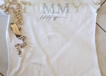 Używany, Tommy Hilfiger koszulka nadruki brokat dżety bluzka podkoszu na sprzedaż  Kielce
