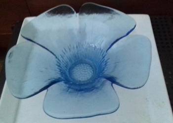 patera kwiat, owocarka  szkło niebieskie, Niemcy lata 70-te na sprzedaż  Warszawa